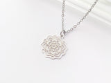 Mandala Necklace in Silver