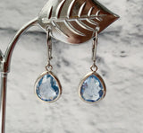 Aquamarine Earrings - Silver