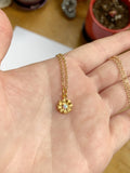 Opal Daisy Necklace - Gold