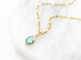 Aquamarine Marquise Necklace