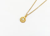 Opal Daisy Necklace - Gold