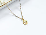 Opal Daisy Necklace - Gold