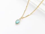 Aquamarine Marquise Necklace