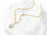 Aquamarine Marquise Necklace