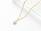 Aquamarine Marquise Necklace