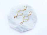 Lotus Dangly Earrings in Gold