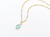 Aquamarine Marquise Necklace