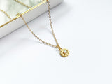 Opal Daisy Necklace - Gold