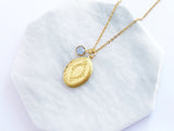 Birthstone Locket Necklace