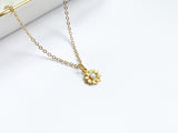 Opal Daisy Necklace - Gold