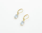 Aquamarine Emerald Cut Earrings