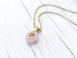 Rose Quartz And Star Necklace