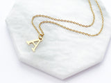 Little Initial Necklace in Gold