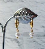 Simple Pearl Hoops