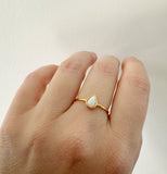 Opal Teardrop Ring