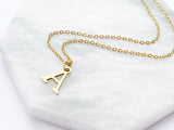 Little Initial Necklace in Gold