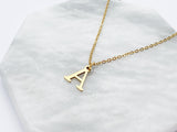 Little Initial Necklace in Gold