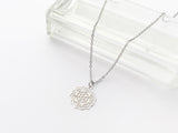 Mandala Necklace in Silver