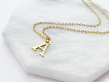 Little Initial Necklace in Gold