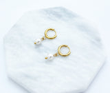 Simple Pearl Hoops