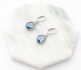 Aquamarine Earrings - Silver