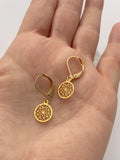 Mandala Earrings in Gold