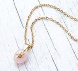 Rose Quartz And Star Necklace