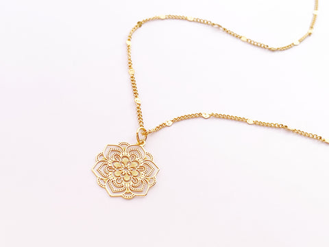 Mandala Necklace - Gold