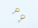 Simple Pearl Hoops