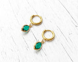 Marquise Hoops - Emerald