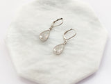 April Birthstone Earrings - Silver