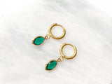 Marquise Hoops - Emerald