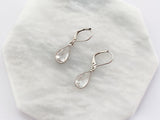 April Birthstone Earrings - Silver