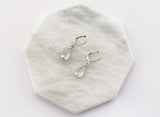 April Birthstone Earrings - Silver