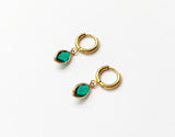 Marquise Hoops - Emerald