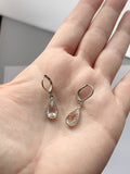 April Birthstone Earrings - Silver