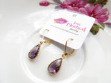 Amethyst Pear Earrings