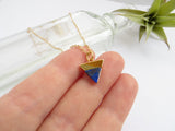 Lapis Blue Triangle Necklace