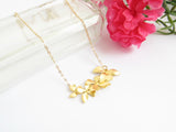 Gold Orchid Necklace