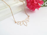 Lotus Necklace in Rose Gold