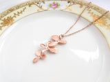 Rose Gold Orchid Necklace