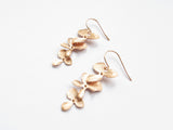Rose Gold Cascading Orchid Earrings