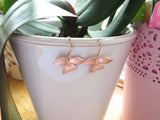 Rose Gold Orchid Earrings