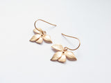 Rose Gold Orchid Earrings