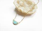 Turquoise Half Moon Necklace