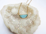 Turquoise Half Moon Necklace