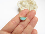 Turquoise Half Moon Necklace