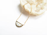 Marble Half Moon Necklace