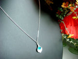 Calla Lily Necklace In Teal