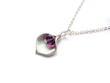 Calla Lily Necklace in Amethyst